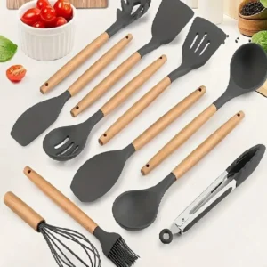 Set de utensilios de cocina de silicona